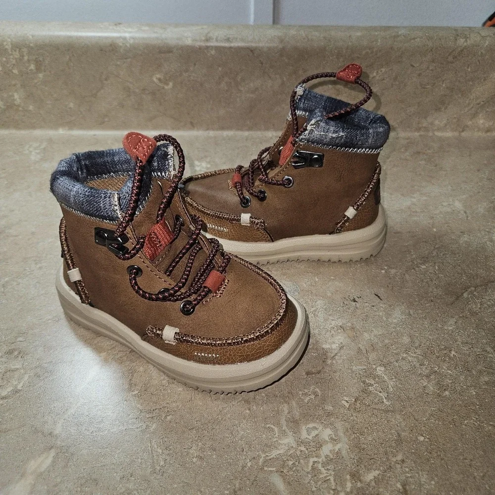Hey Dude Boots Toddler Size 6 Brown Bradley T Classic‎ Bootie Walking Comfort